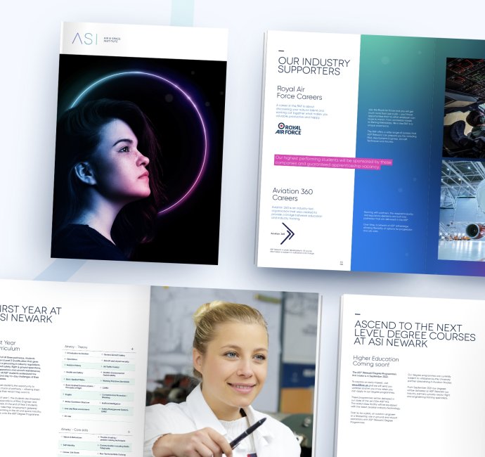 Air Space Institute ASI prospectus design by Root Studio