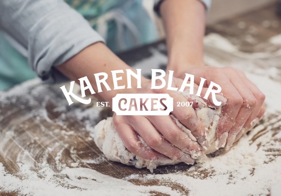 Karen Blair Cakes bakery logo and branding design by Root Studio