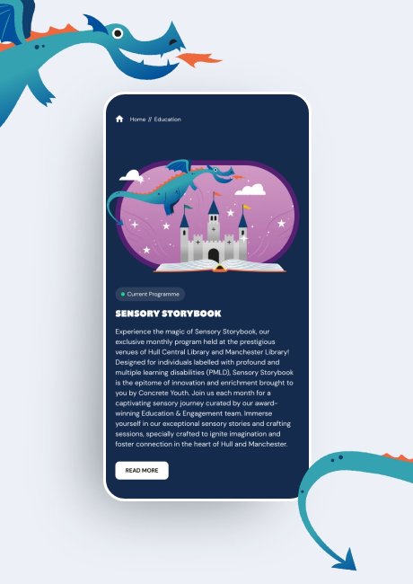 Concrete Youth not for profit charity website design by Root Studio