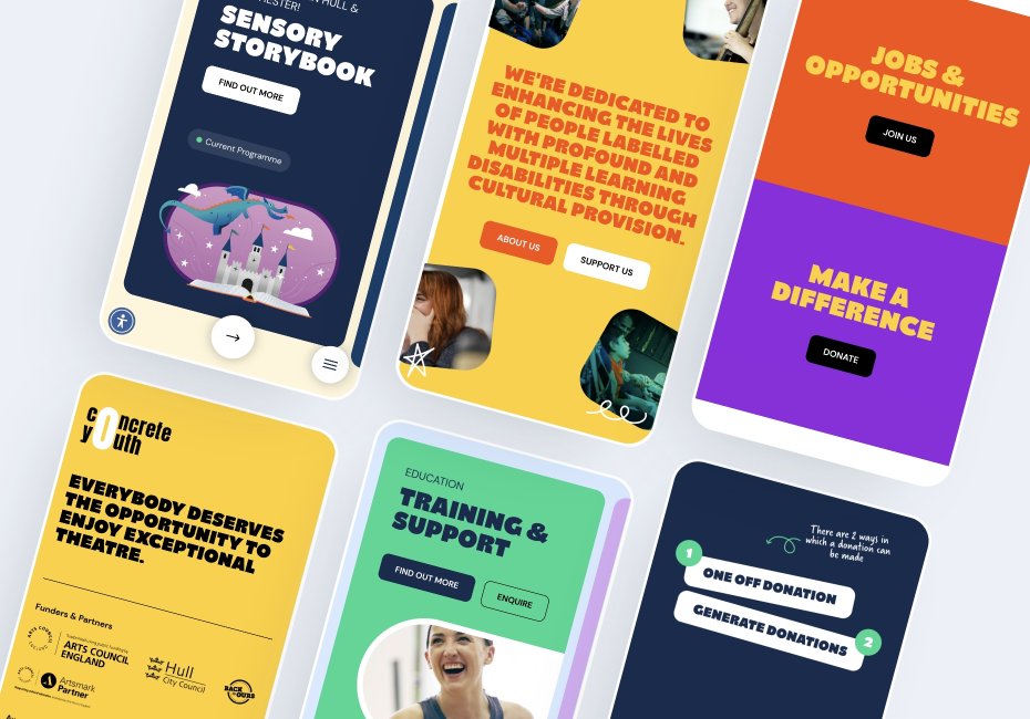 Concrete Youth not for profit charity website design by Root Studio