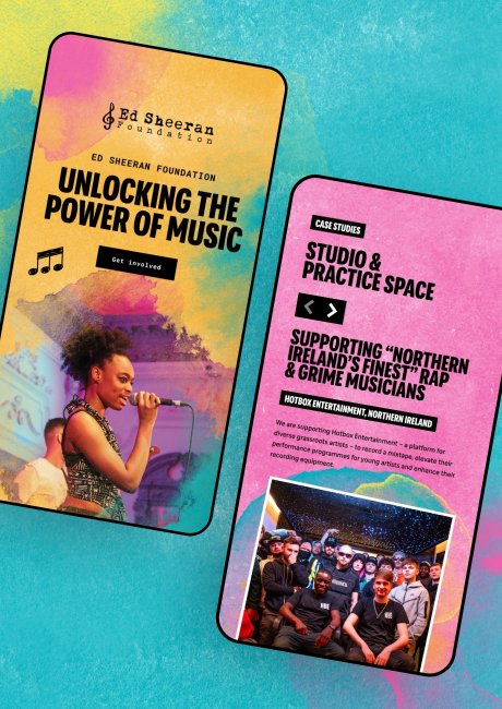 Ed Sheeran Foundation website design by Root Studio