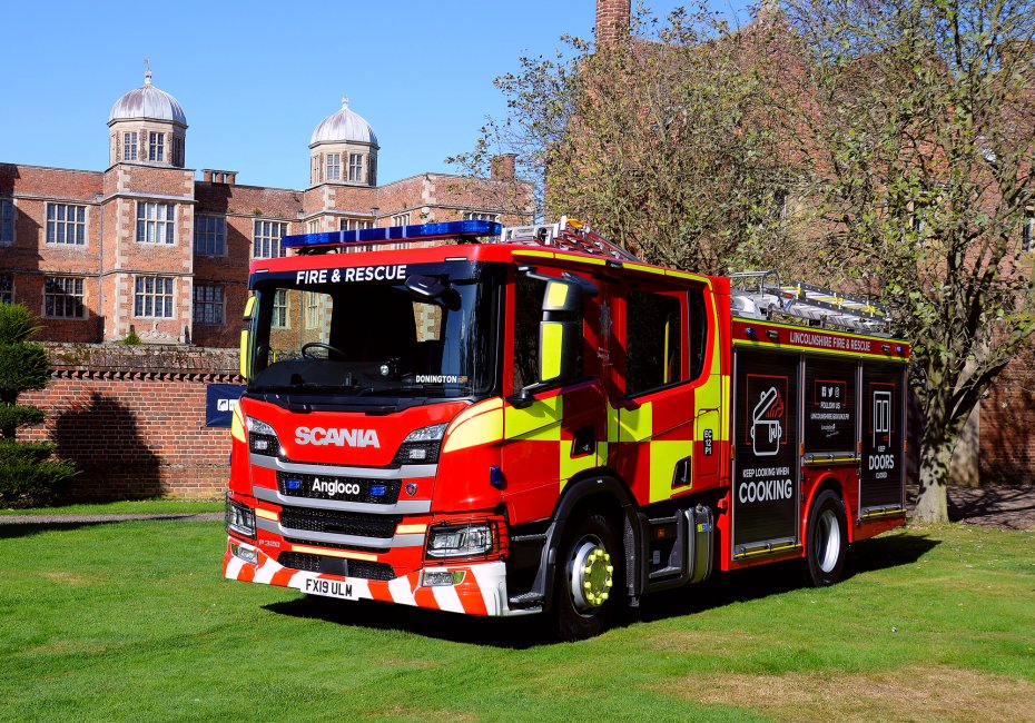 Lincolnshire Fire and Rescue fire engine graphic design