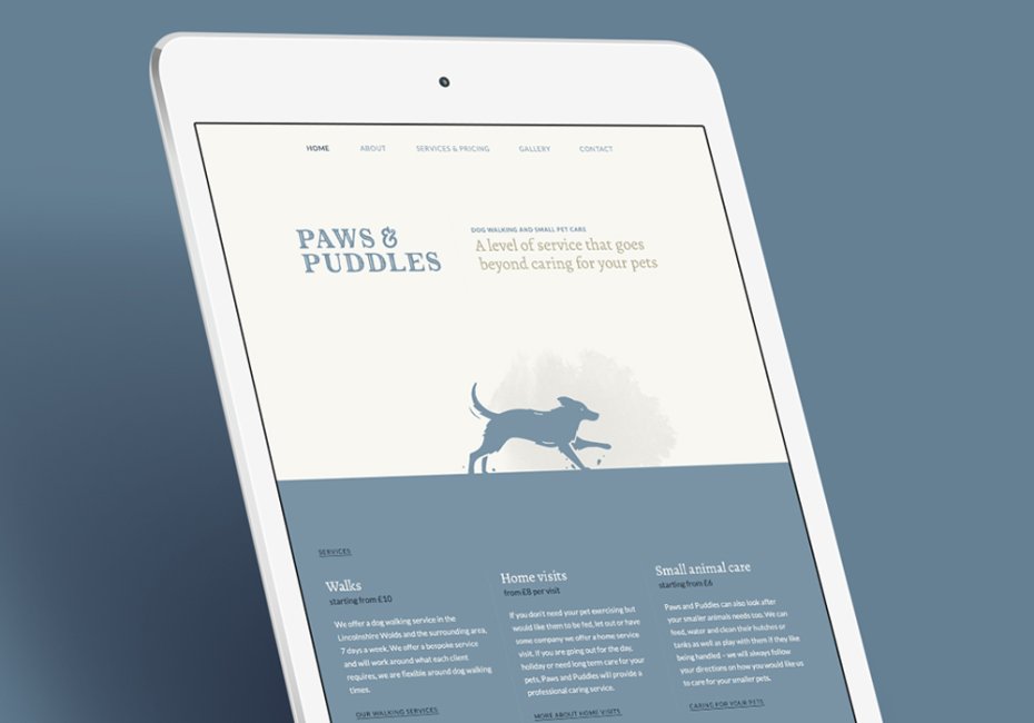 New logo and website for Lincolnshire dog walking business
