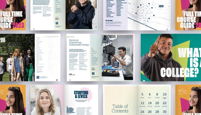 Lincoln College prospectus design by Root Studio