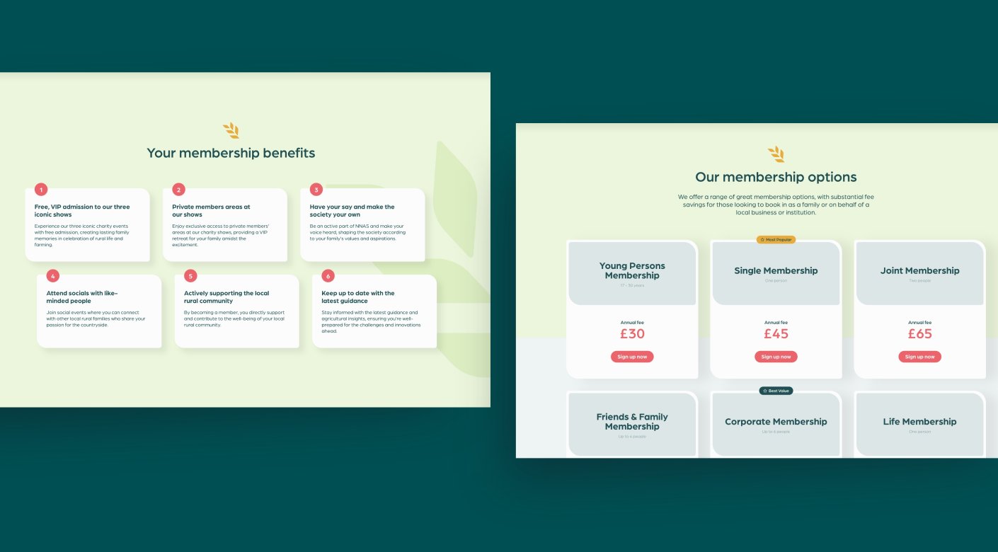 Newark & Notts Agricultural Society website design by Root Studio