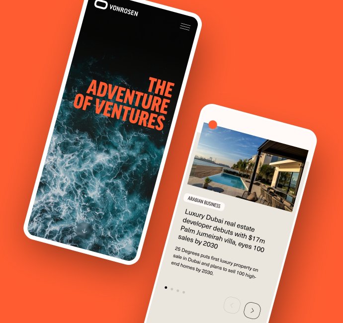 VONROSEN ventures website design