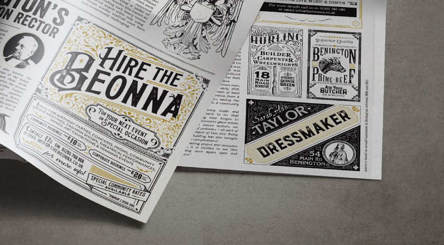 Vintage newspaper design by Root Studio
