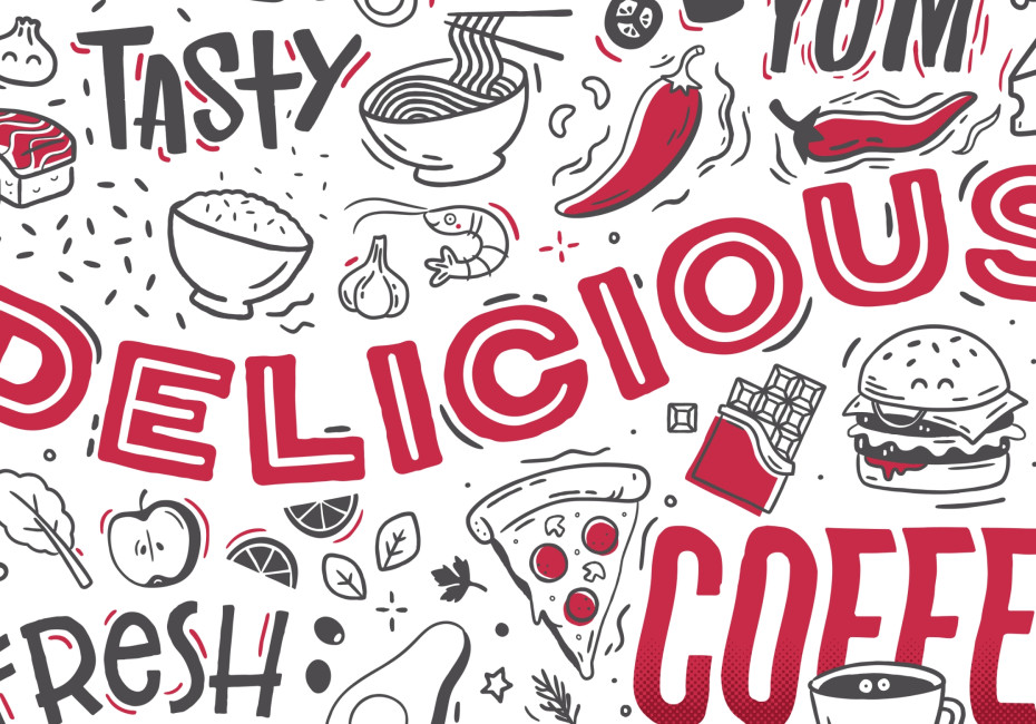 App Tweak cafe restaurant wall mural design by Root Studio