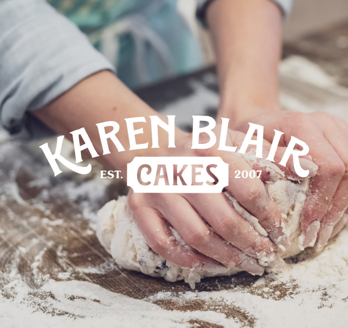 Karen Blair Cakes bakery logo and branding design by Root Studio
