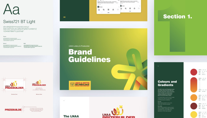 Lincs Notts Air Ambulance Lottery brand guidelines by Root Studio