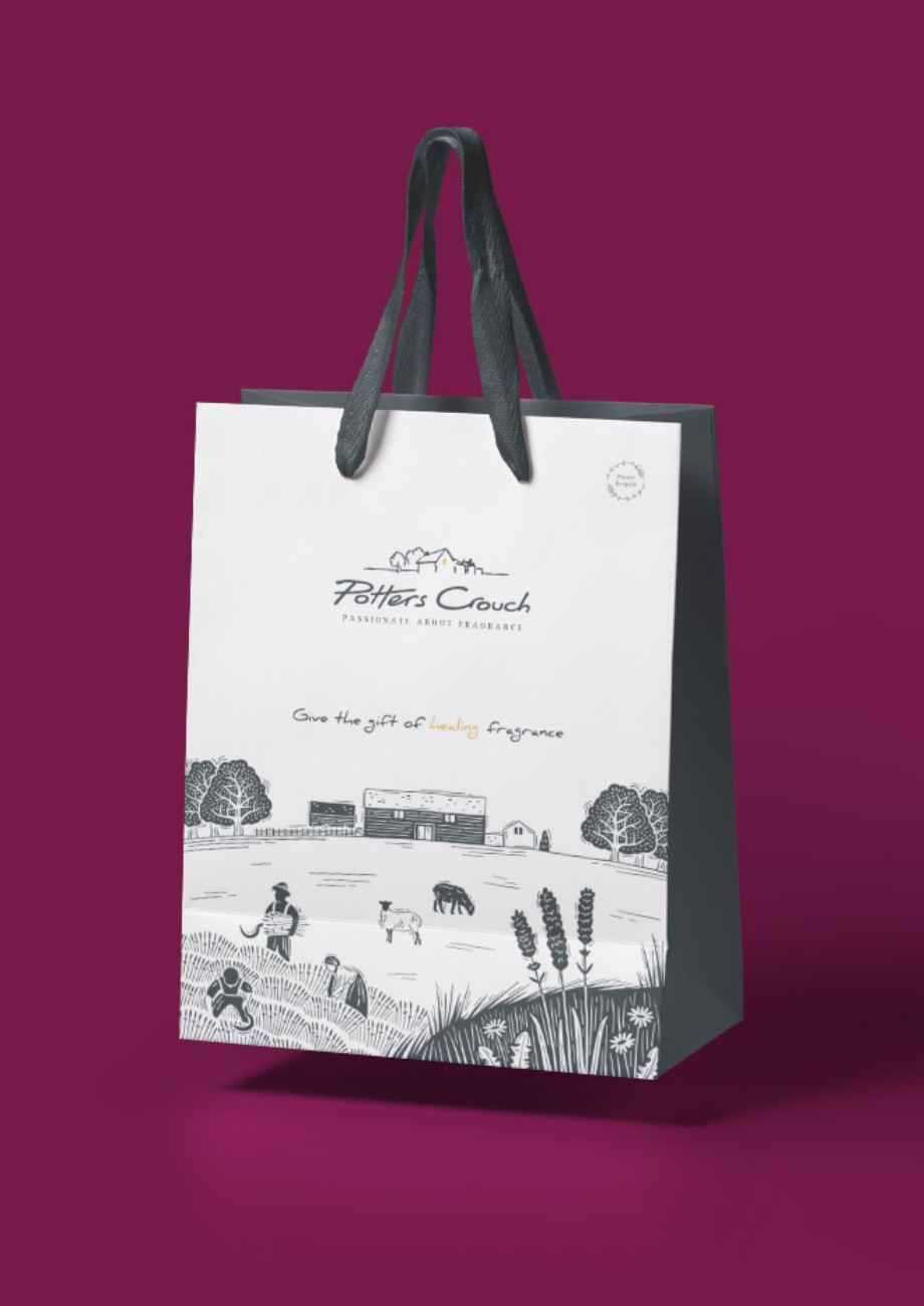 Potters Crouch Candle Gift Bag Design by Root Studio