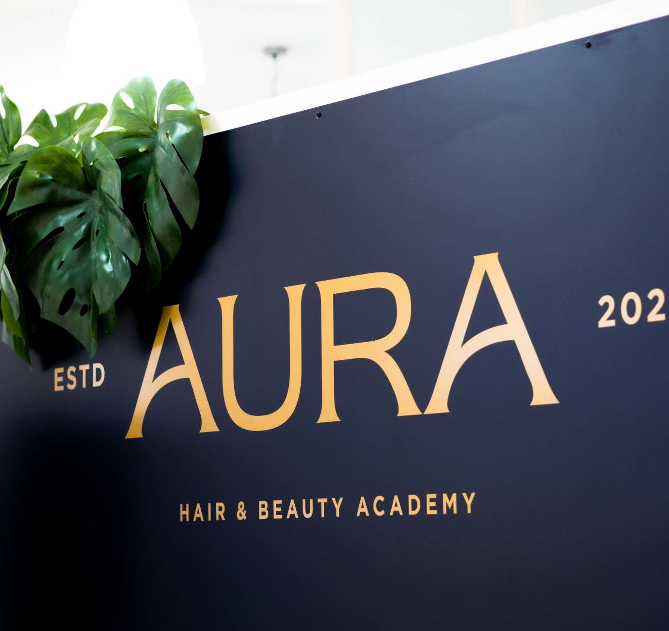 AURA hair salon logo design