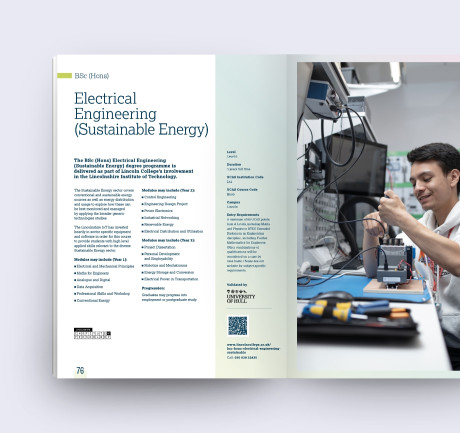 Lincoln College Prospectus Design by Root Studio