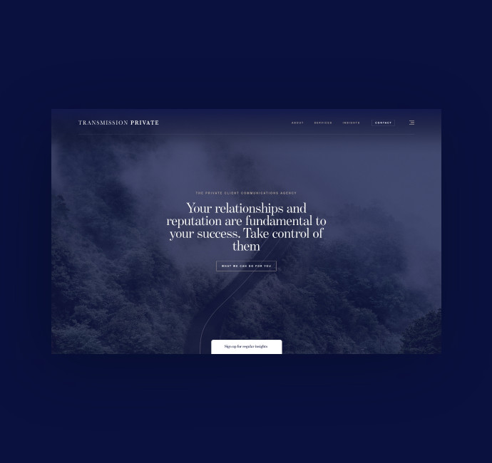 London PR & Marketing firm website design by Root Studio