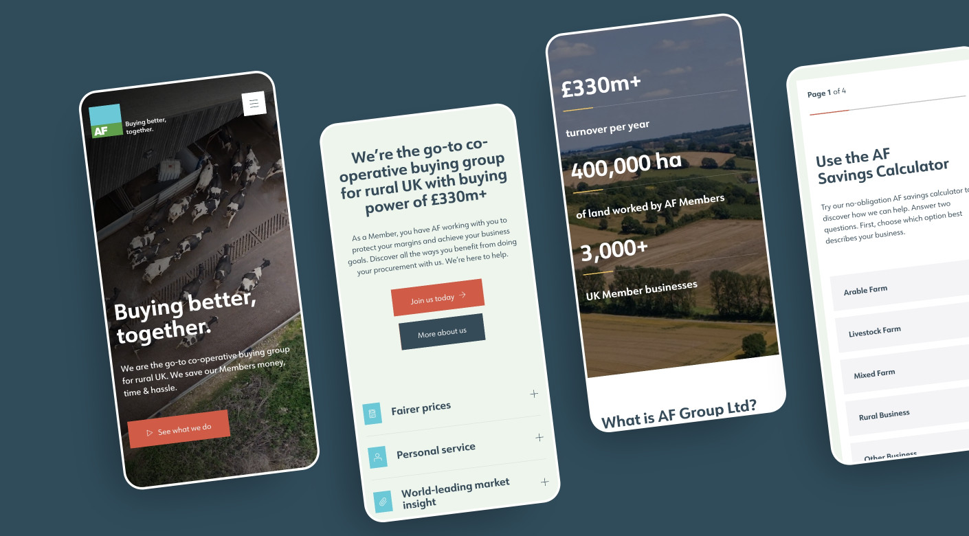 Farming member organisation website design by Root Studio