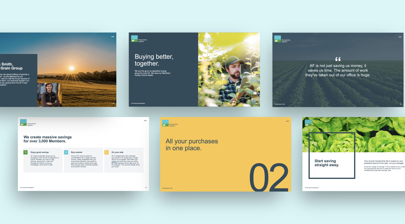 Member organisation Powerpoint presentation template design by Root Studio