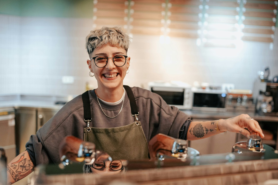 Happy barista