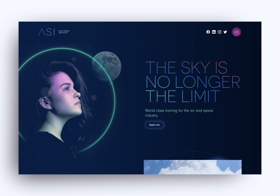 Air & Space Institute ASI website design by Root Studio