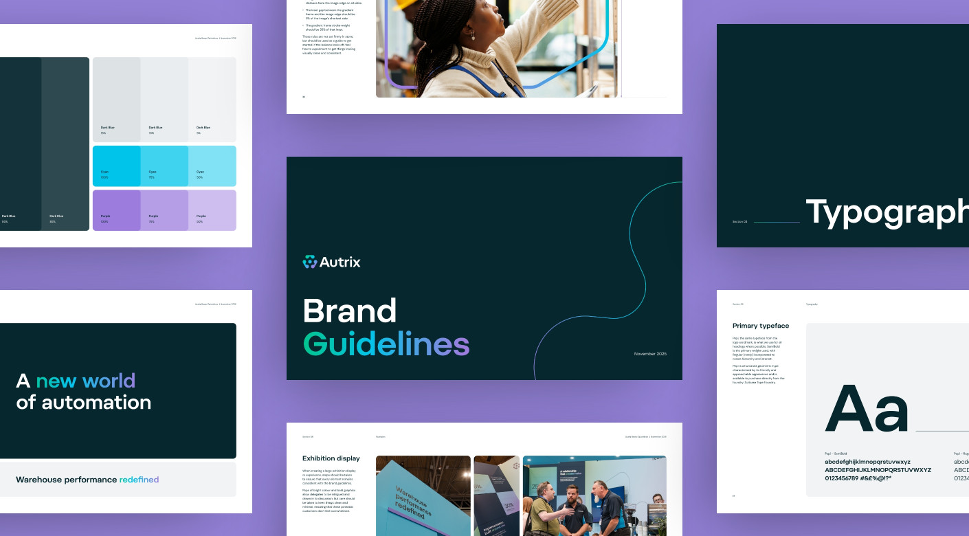 Autrix warehouse automation brand guidelines