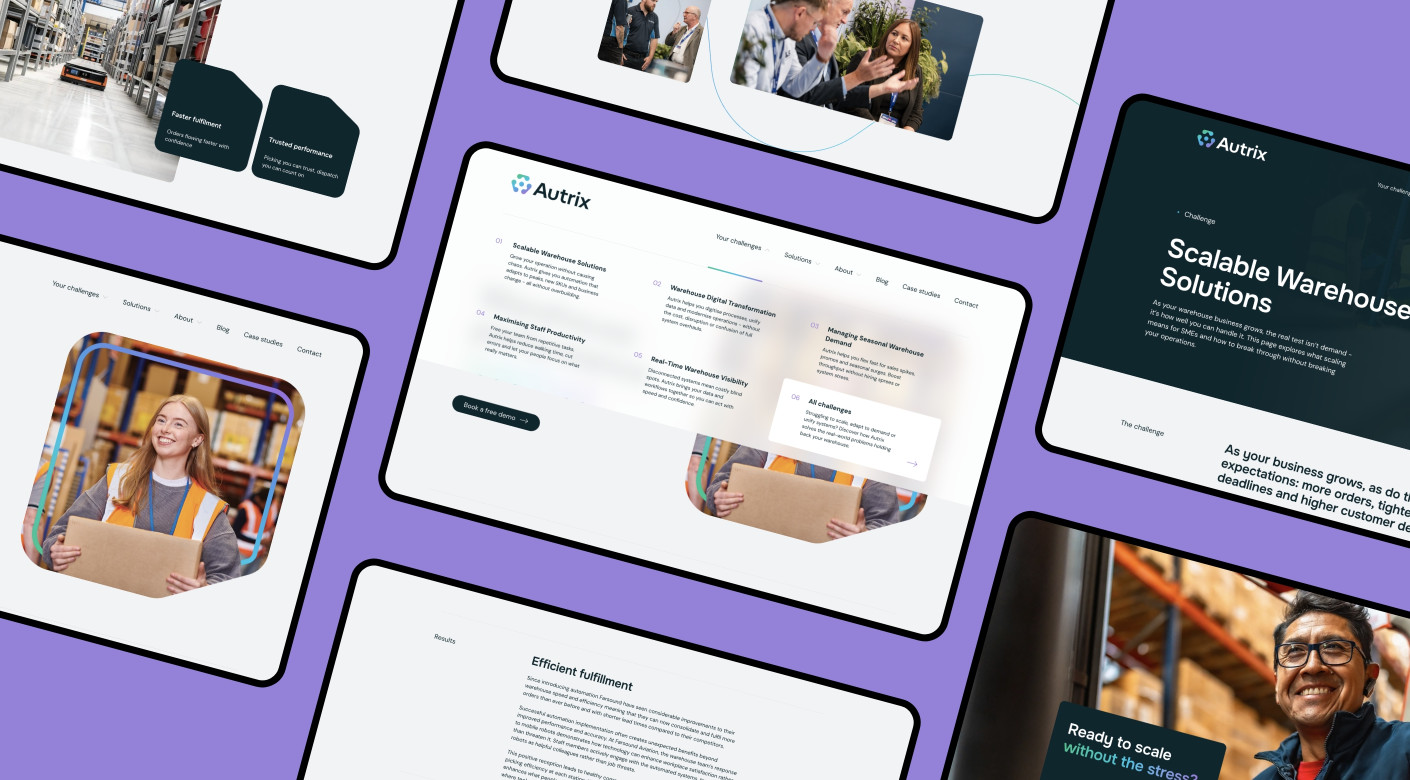 Autrix warehouse automation website design