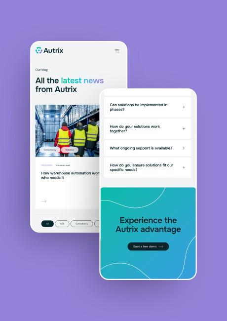 Autrix warehouse systems website design