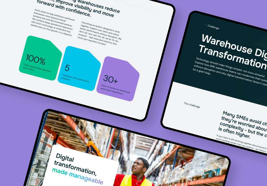 Autrix warehouse systems website design