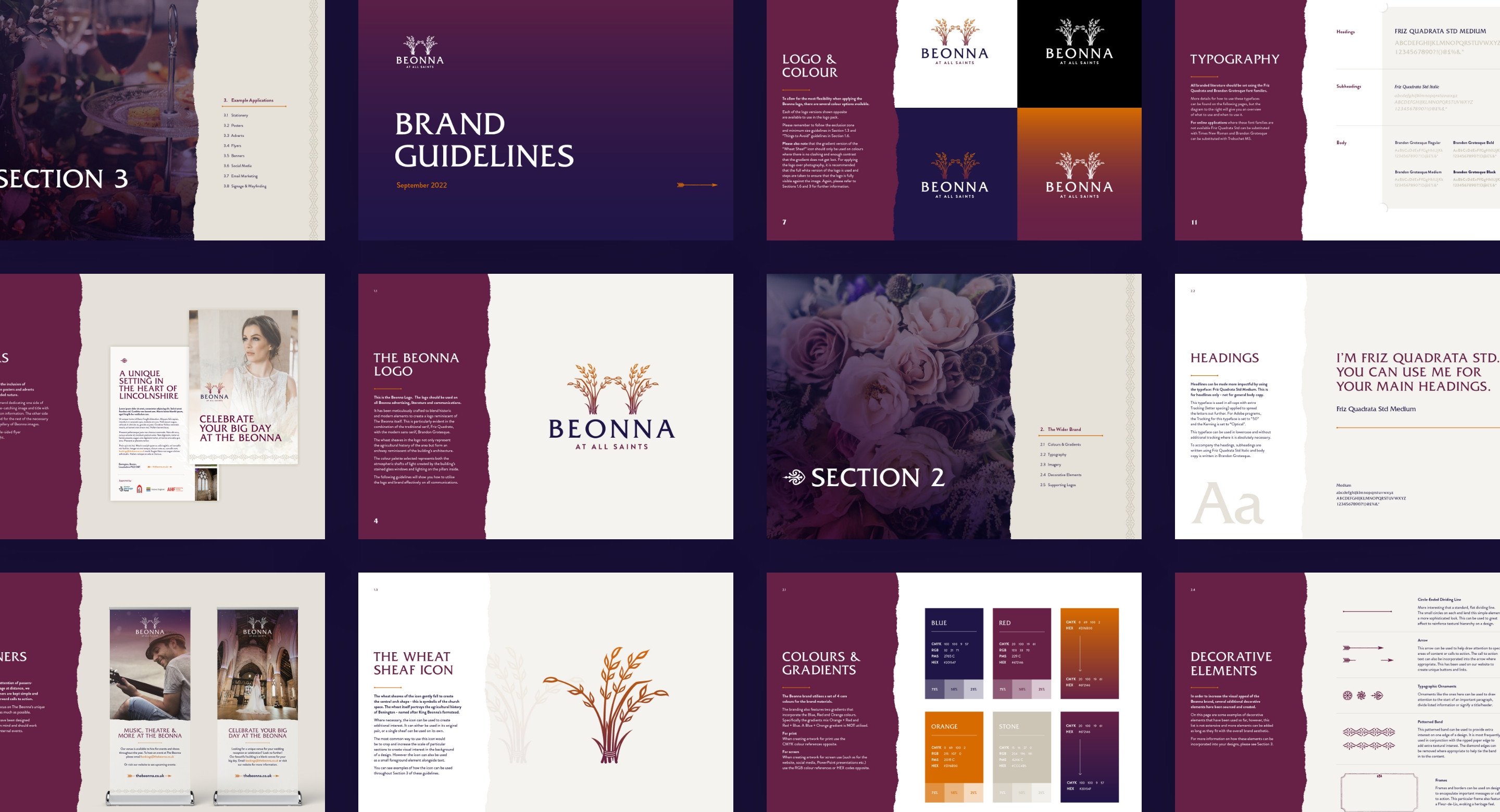 Heritage site logo and brand guidelines design by Root Studio