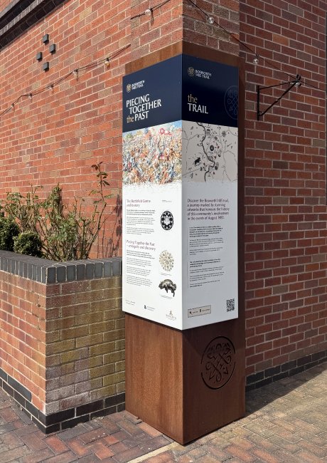 Interpretation signage for Bosworth 1485 sculpture trail
