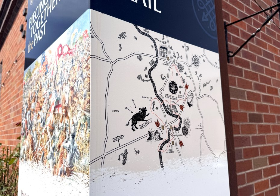 Interpretation signage for Bosworth 1485 sculpture trail