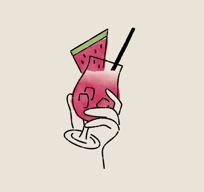 Bottega 35 London restaurant cocktail illustration 2