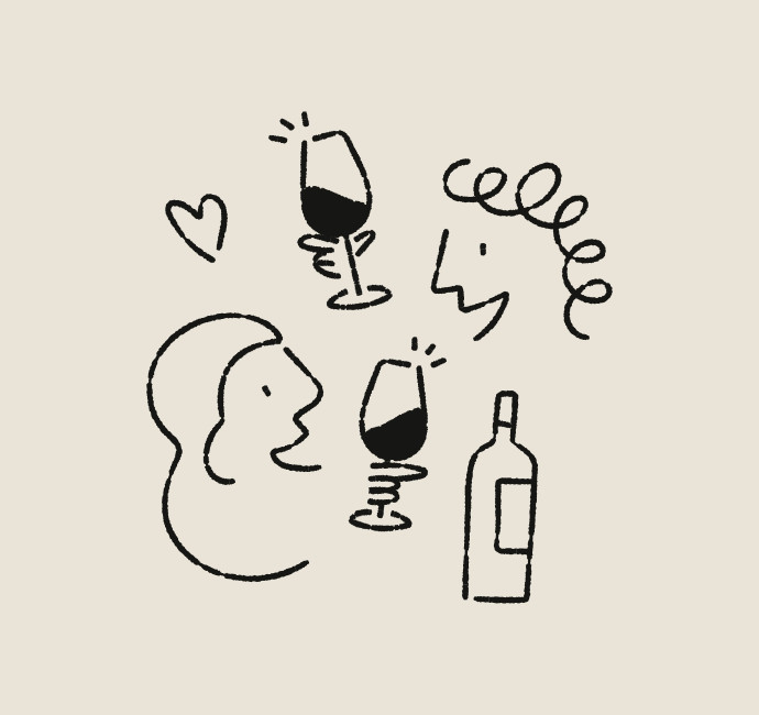 Bottega 35 restaurant illustration design