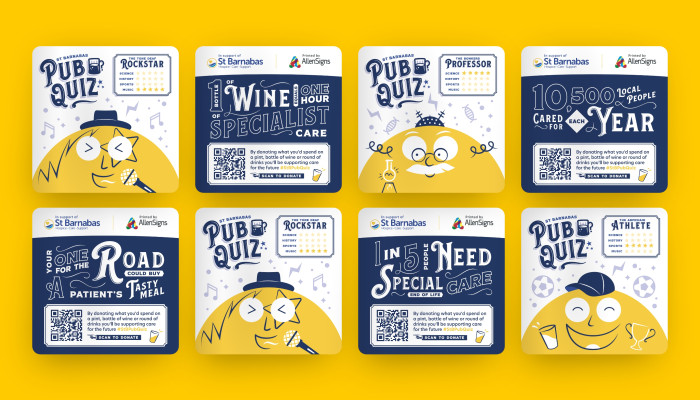 Pub Quiz branding beer mats