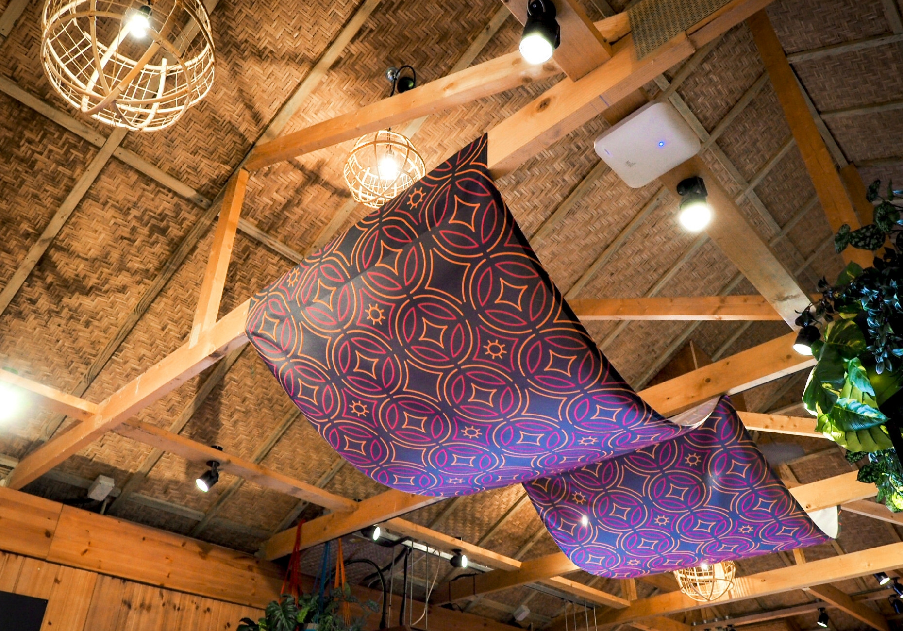 Chester Zoo hanging patterned fabric design by Root Studio