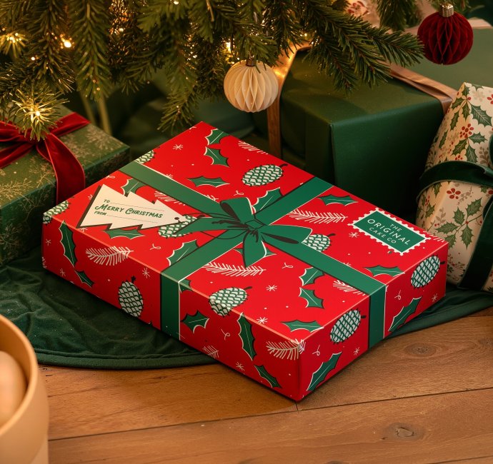 Christmas wrapping paper box design