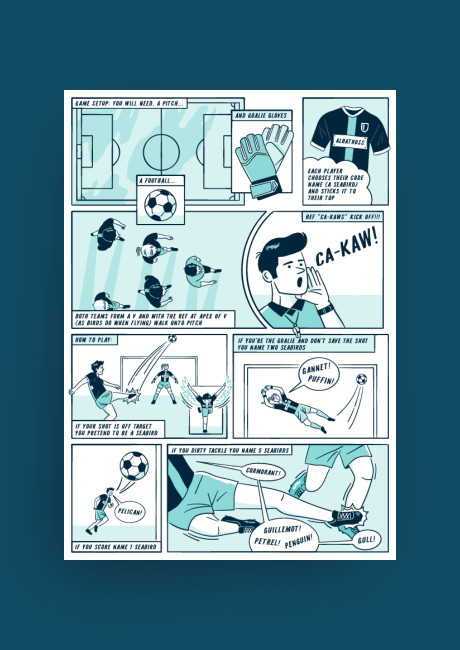 Charity Comic book style infographic design by Root Studio