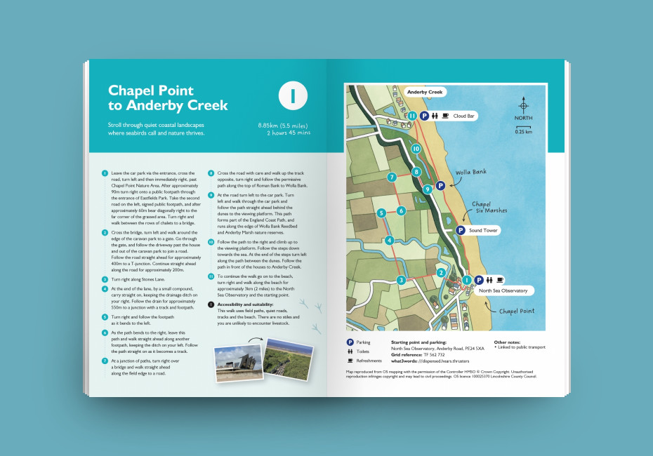 Walking route illustrated map