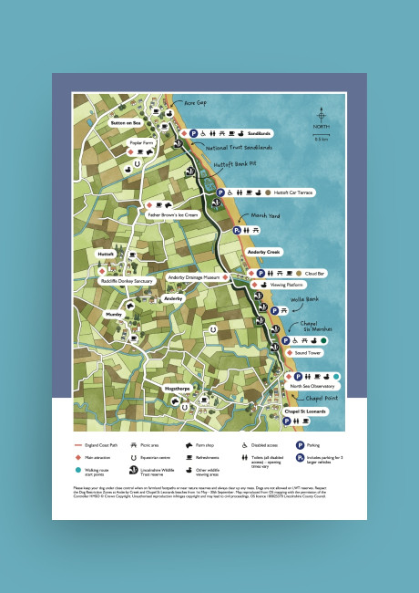 Walking route illustrated map