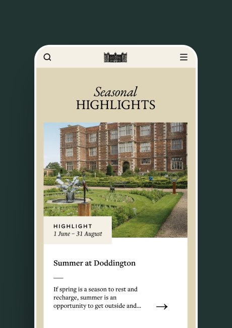 Doddington Hall website design