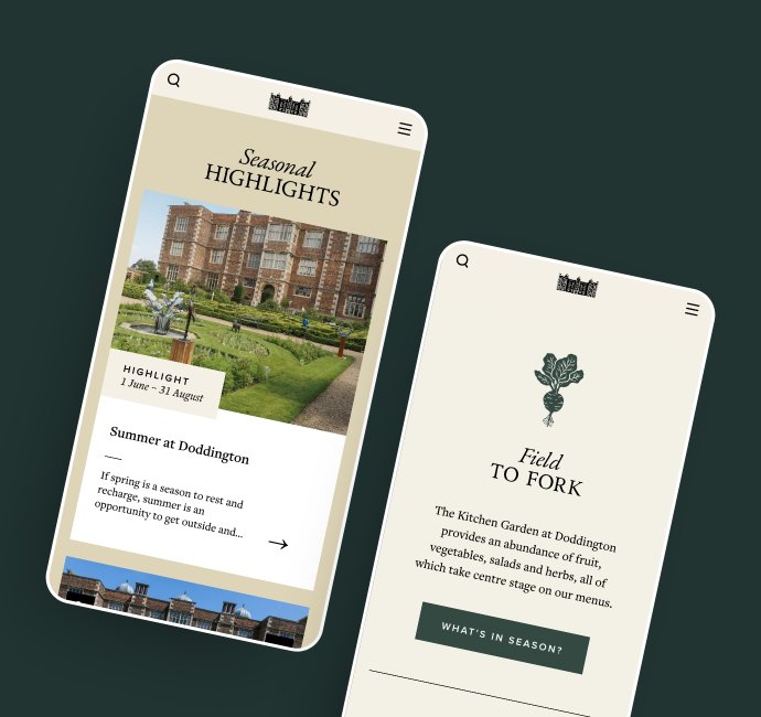 Doddington Hall website design
