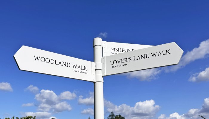 Doddington Hall finger post directional signage