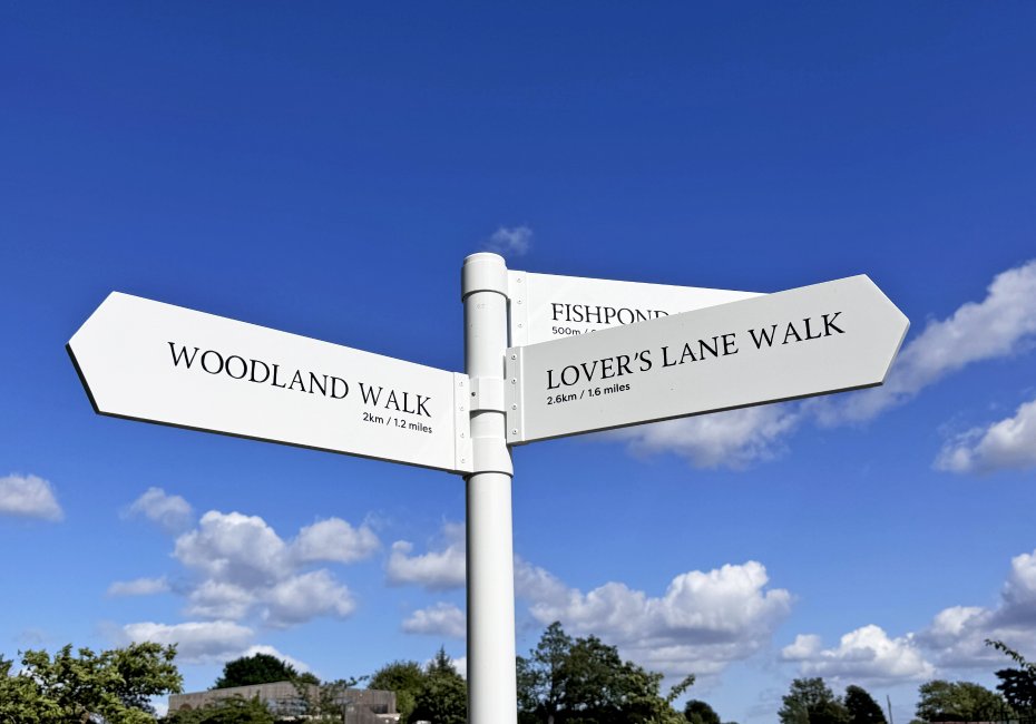 Doddington Hall finger post directional signage