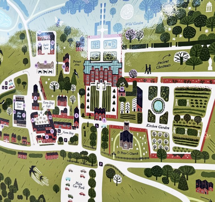 Doddington Hall illustrated visitor map