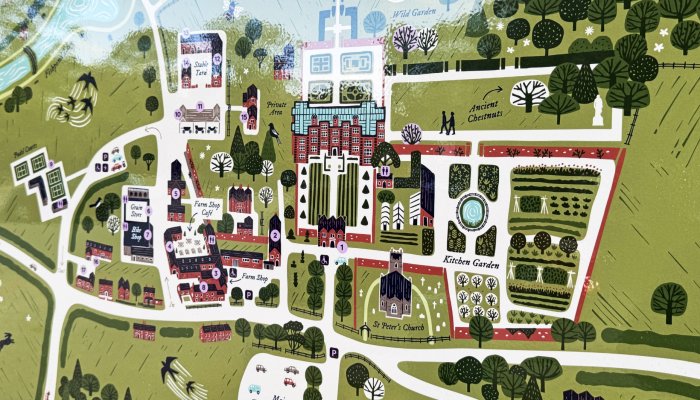 Doddington Hall illustrated visitor map