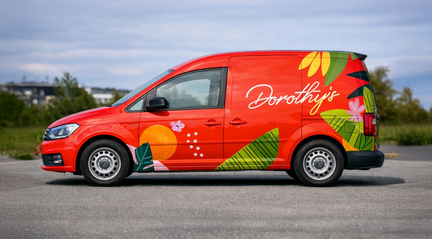 Dorothy's afro-caribbean deli van graphics