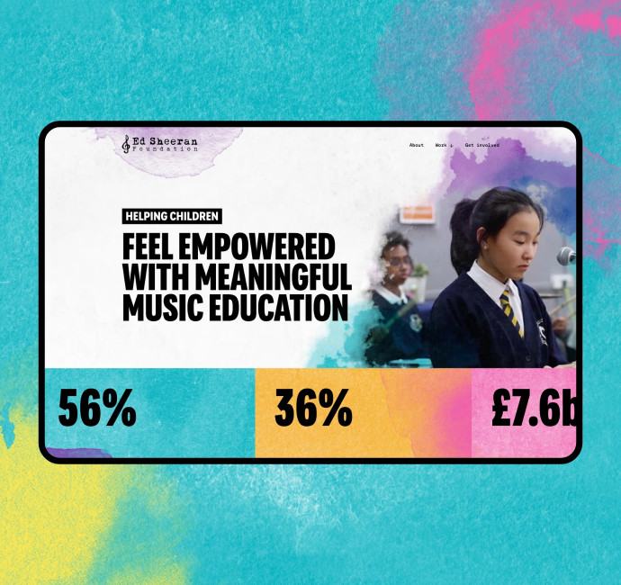 Ed Sheeran Foundation website design