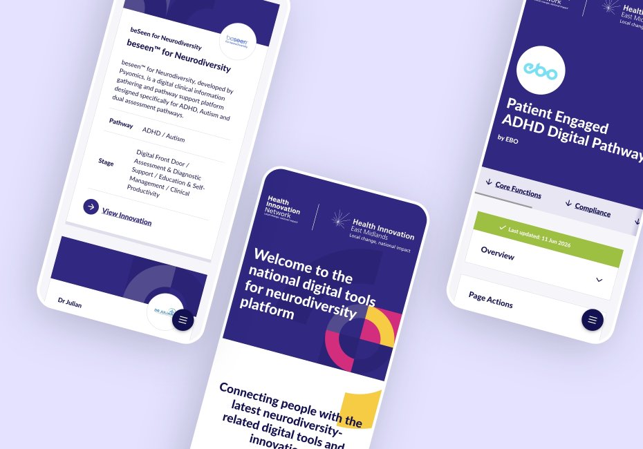 Neurodiversity innovations website design