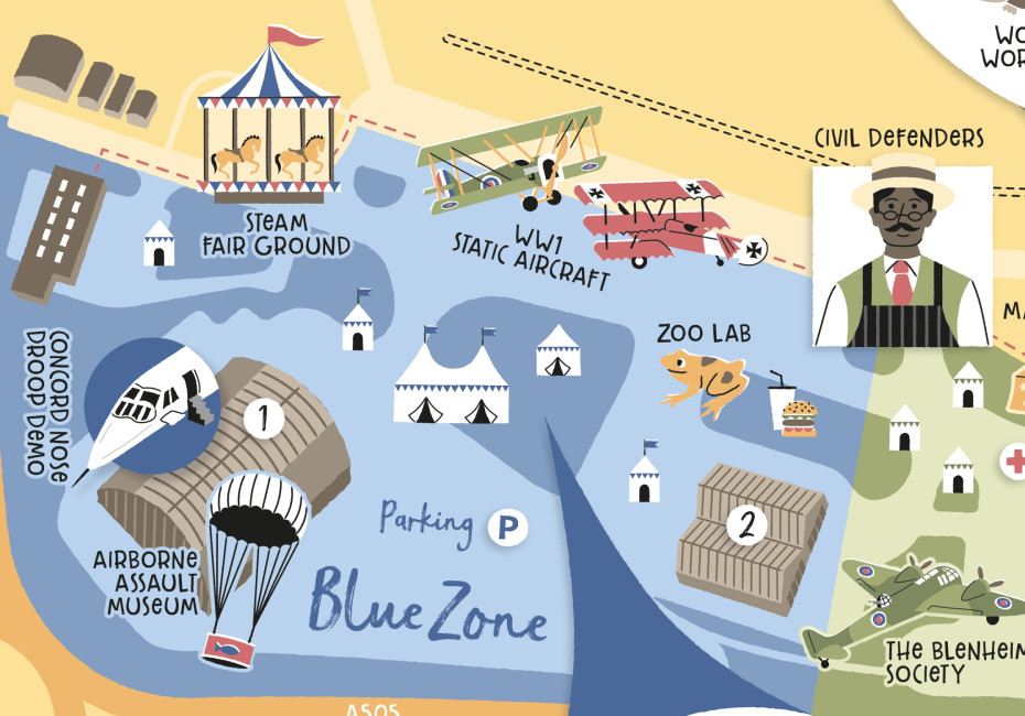 Air Show illustrated map by Root Studio
