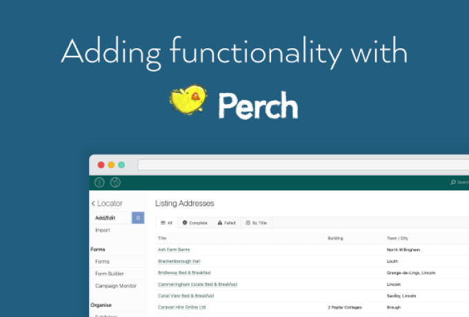 Bespoke Perch Apps