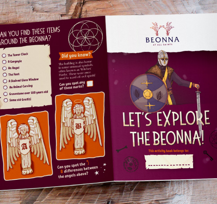 Beonna illustrated childrens kids activity sheet by root studio
