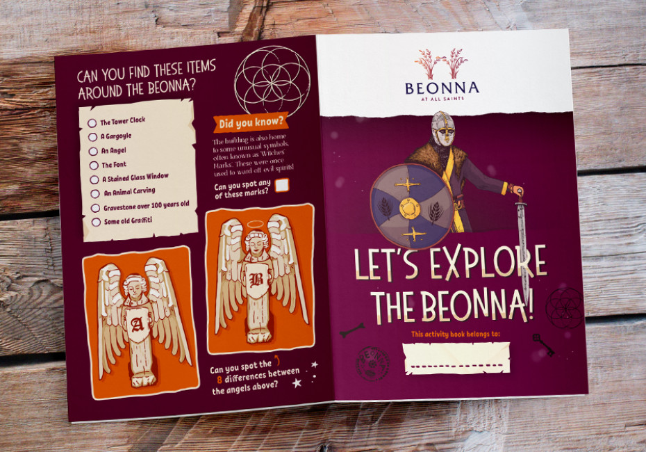 Beonna illustrated childrens kids activity sheet by root studio
